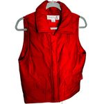 Jones Wear  Studio Red Puffer Zippered Vest with Pockets Size Medium Photo 0