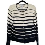 Rena Rowan Silk Blend Striped Cardigan Sweater Size L Photo 0