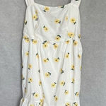 Forever 21 + Women's 0X White Embroidered Daisy Print Tie-Back Mini Length Dress Photo 0