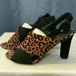 Diane Von Furstenberg  Suede & Leather Slingback Sandals Photo 3