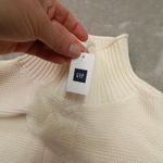 Gap  Ivory Long Sleeve Cable Knit Mock Neck Sweater Women's Large NWT Classic Photo 4