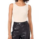 Vince Camuto π Women's Metallic Ribbed Sleeveless Sweater Photo 0