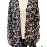 Wallflower 1X juniors flyaway kimono ONLY top or cover up black floral print Size undefined Photo 5