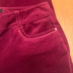 White House | Black Market ‎ Slim Leg Corduroy Pants Size 0 in Burgundy Plum Wine Photo 6