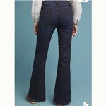 Anthropologie Pilcro Dark Wash High Rise Button Hem Boho Indie Bootcut Jeans Photo 3