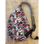 KAVU  Rope Sling Bag Womens One Size Chevron Print Travel Outdoors Pockets Backpa Photo 4