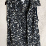 Chico's Chico’s Grey Chunky-Knit Sweater Cardigan Vest Photo 0