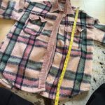 POL Pink Plaid Shacket Corduroy Elbow Patch Oversized Fit Sz Small STYLE SMJ199 Photo 6