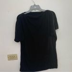 Juicy Couture black zipper neck detail short sleeve top size S 50% cotton Photo 5