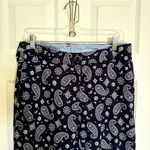 Talbots Blue White The Weekend Chinos Pants Paisley Print Size 8P Photo 2