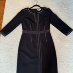Etcetera Black dress with white contrast stitching and 3/4 sleeves Photo 2