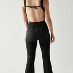 Free People NWT  Black Denim Flare Jumpsuit Photo 1
