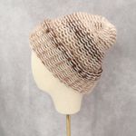 Brown Cable Knit Y2K Vintage Hippy Unisex Cottage Boho Bucket Beanie Cap Hat Photo 2