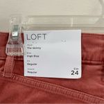 Loft  Pink Corduroy Modern Skinny High Rise Jeans Stretch Fall Pants Sz 24 NWT Photo 4