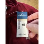 Eddie Bauer  Women Size XXL Red Turtleneck Long Sleeve Shirt Cotton Preppy NWT Photo 3