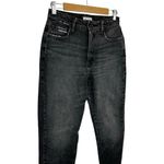 Good American  Good Mom Jeans High Waist in Black226 Size 2/26 Distressed Photo 3