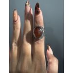 Vintage Israel 925 Sterling Silver & Baltic Amber Ring‎ Sz 7 Photo 4