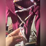 Free People  Burgundy Straps In The Back Bodysuit Photo 6