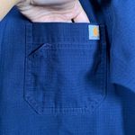 Carhartt  Navy Blue V-Neck Scrub Top Size Medium EUC #DS-1513 Photo 2