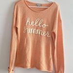 Marled Orange and White Crew‎ Neck Sweater size medium Photo 0