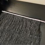 ✨ Maner Women’s Black Silver Fringe Mini Skirt Large NWT Concert Photo 8