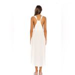 l*space L  Kenzie Magic Hour Cover Up Dress Cream Metallic Side Slits New Small Photo 3