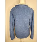 None Sherpa Womens Jacket Pullover Blue 1/4 Zip Sweatshirt Women's Size Small Photo 6
