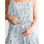 Daytrip Blue & Yellow Floral Adjustable Spaghetti Strap Short Romper Large NWT Photo 1