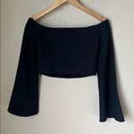 ZARA NWT  back off shoulder bell sleeve crop top Photo 8