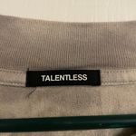 Talentless  Gray Tie-Dye Stripe Women's Crop Top Sz L/XL Adjustable Bottom Photo 3