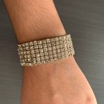 Crystal diamanté jewelry earrings Bracelet Set Silver Photo 4