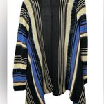 Alya  Striped Open Front Cardigan Sweater Large Photo 1