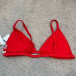 Good American  Always Fits Perfect Fit Bikini Top Bright Poppy Red 5 / 2XL Photo 6