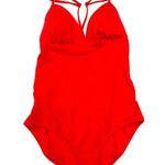 Athleta  swimsuit one piece loop back in red sz S Photo 0