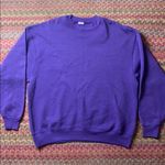 VINTAGE PURPLE BASIC BLANK CLASSIC CREW NECK SWEATSHIRT Size XL Photo 0