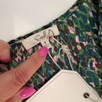 easel Floral Green Tiered Babydoll Dress S Flowy Earthy Indie Tiered Boho NWT Photo 7