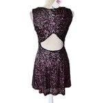 Adrianna Papell Hailey Logan  Skater Party Dress 9/10 Pink Sequin Sleeveless New Photo 9