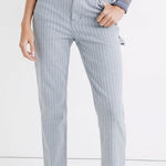 Madewell Women’s Work Collection Herringbone HR Straight Leg Carpenter Jeans 26 Photo 0