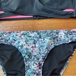 Victoria's Secret Black White Blue Purple & Pink Bikini Set with Halter Tie Top Photo 2