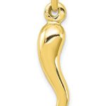 Sterling Silver Gold-tone Italian Horn Charm Photo 0