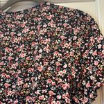 Abound  Floral Black and Pink Button Down Dress Photo 3