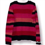 st. john's bay St John’s Bay large womens sweater pullover striped v-neck wool blend stretchy Photo 1