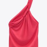 ZARA NWOT  ASYMMETRICAL TOP Bloggers Fav Pink Medium Photo 4