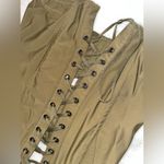 Urban Outfitters Olive Green Lace-Up Corset Top sz S Photo 0