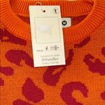 NWT The Tellier Size M Orange and Pink Leopard Print Sweater Size M Photo 10