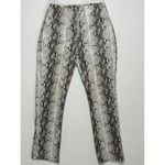 Wild Honey Vegan Snakeskin Pants Size Small Black and Gray Front Zip Cropped Photo 2