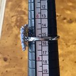 Natural Tanzanite Sterling Silver Butterfly Ring Size 7 Purple Photo 7