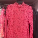 J.Crew Hot Pink Lace Long Sleeve Top Photo 2