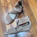 Eileen Fisher  Kes 2 Perforated Wedge Sandal Tan Nude 7.5 Photo 1