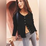 Free People NWT  Nocturnal Solid Cashmere Wool Cardigan Button Down Black XS $128 Photo 2